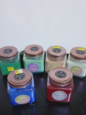Handmade Scented Jar Candle - Assorted Colors by